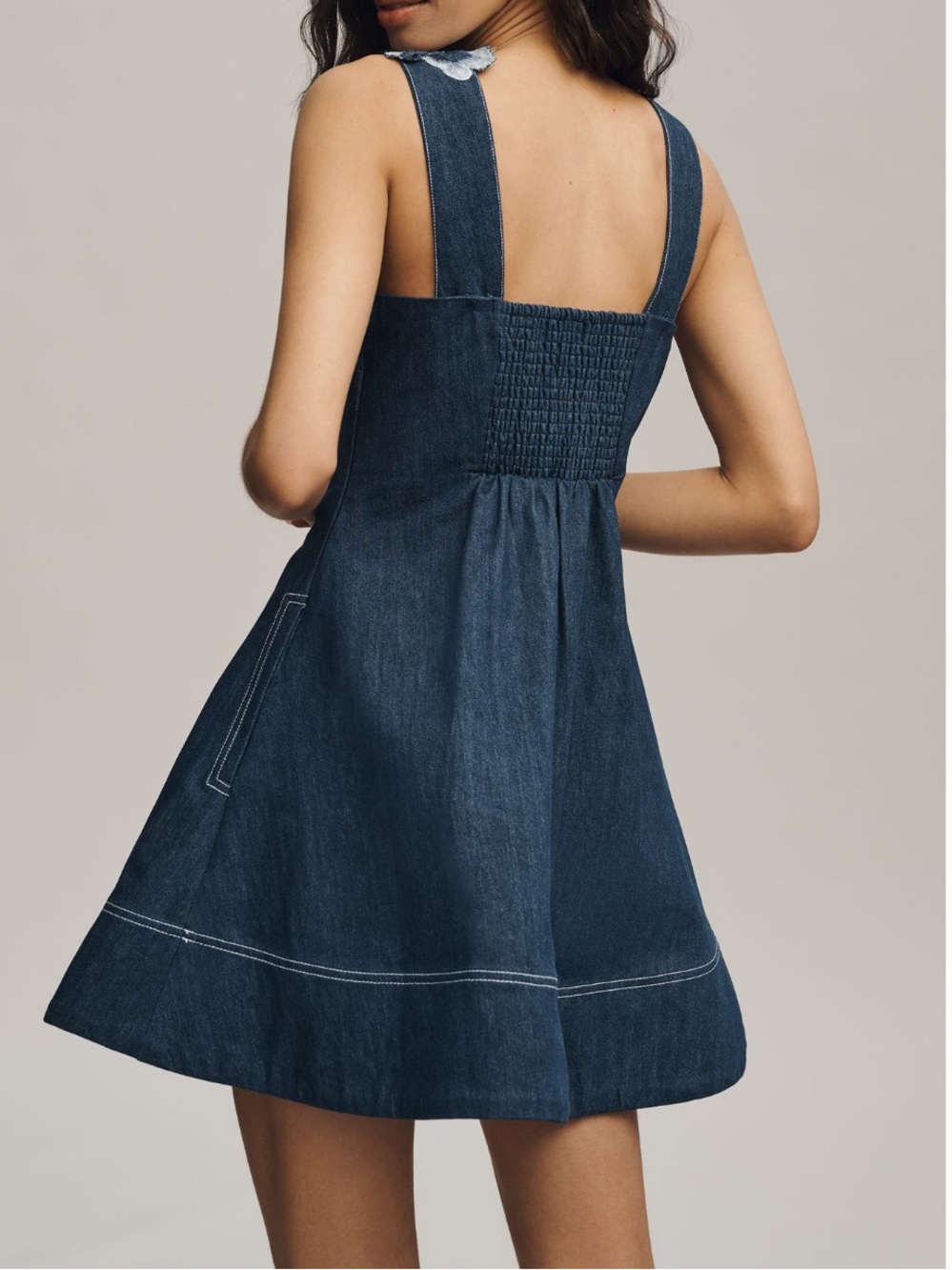 Maeve Dark Denim Dress - Picture 2 of 3